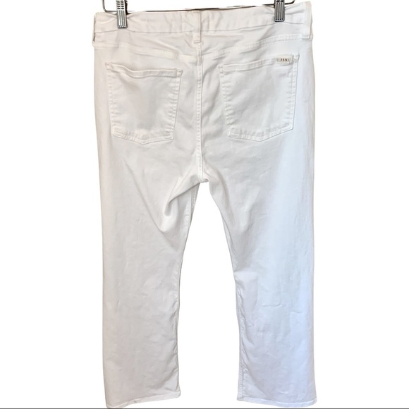 7 FOR ALL MANKIND Jen 7 Petite Slim Bootcut Jeans White Stretch Denim Midrise - Picture 9 of 12